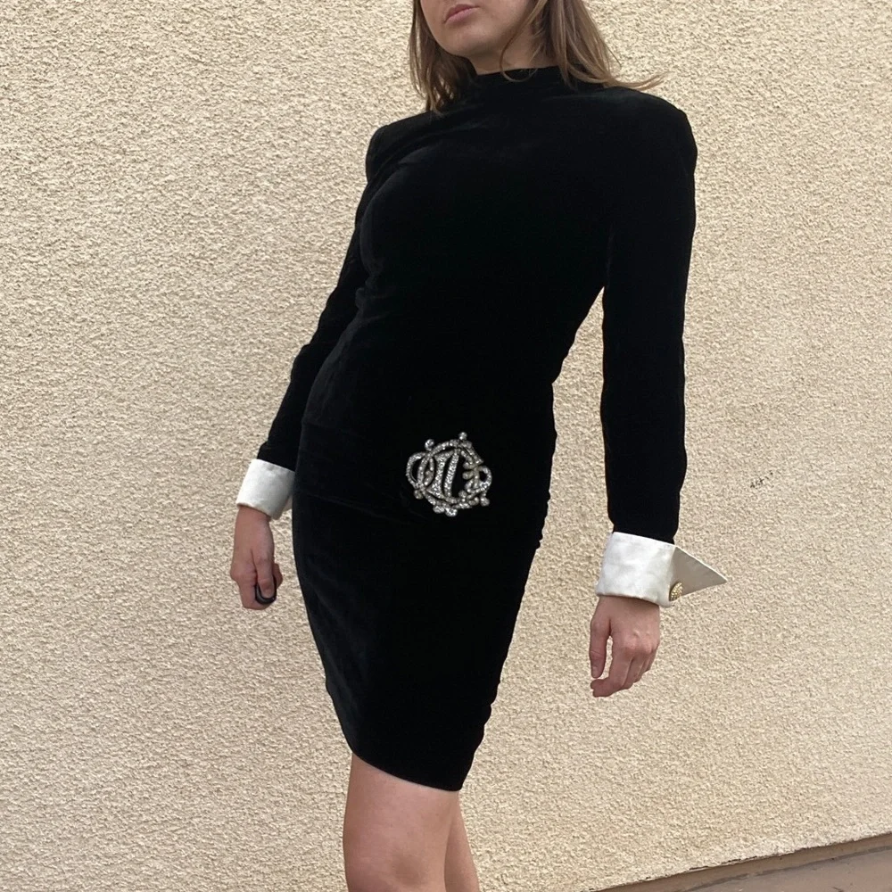 Rare Vintage Christian Dior Velvet Dress - Picture 5 of 14